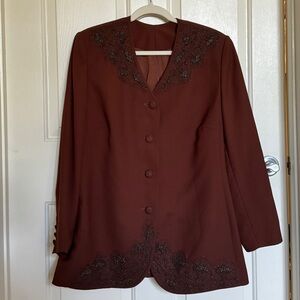 Vintage Beaded Blazer Size 18